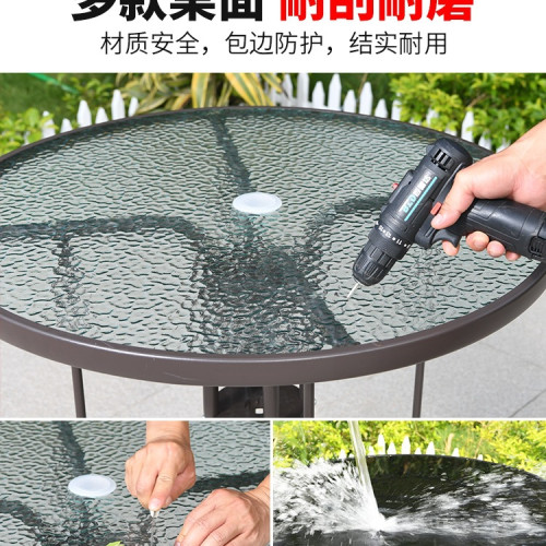 戶外桌椅三件套陽台小茶桌椅組合庭院露台休閒外擺室外圓桌椅 戶外桌椅三件套陽台小茶桌椅組合庭院露台休閒外擺室外圓桌椅