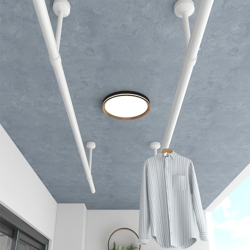 陽台不鏽鋼固定式晾衣桿白色頂裝曬衣架涼衣桿加厚掛衣桿單桿家用 陽台不鏽鋼固定式晾衣桿白色頂裝曬衣架涼衣桿加厚掛衣桿單桿家用