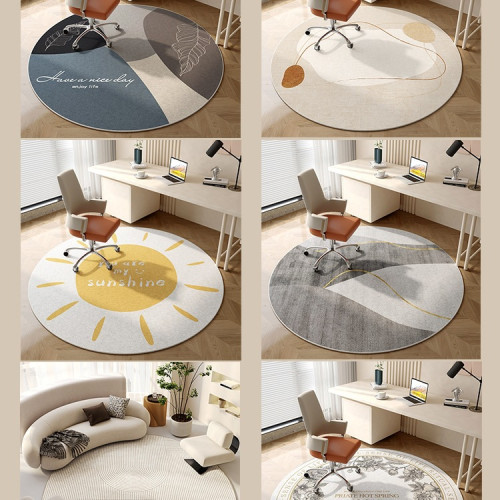 圓形地毯臥室電腦椅子保護地墊客廳轉椅地板墊子書房搖椅腳墊 圓形地毯臥室電腦椅子保護地墊客廳轉椅地板墊子書房搖椅腳墊
