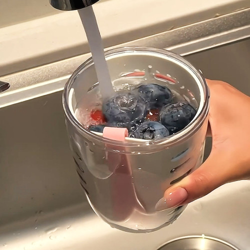 高顔值可瀝水果杯可攜式帶叉子外帶早餐碗沙拉燕麥酸牛奶杯便當盒 高顔值可瀝水果杯可攜式帶叉子外帶早餐碗沙拉燕麥酸牛奶杯便當盒