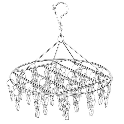 晾襪子衣架多夾子防風家用圓盤特粗不鏽鋼晾衣夾掛鉤曬衣架無 晾襪子衣架多夾子防風家用圓盤特粗不鏽鋼晾衣夾掛鉤曬衣架無