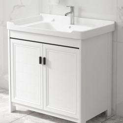 太空鋁落地式浴室櫃洗手盆櫃組合衛生間洗臉盆陽台一體洗漱台面池