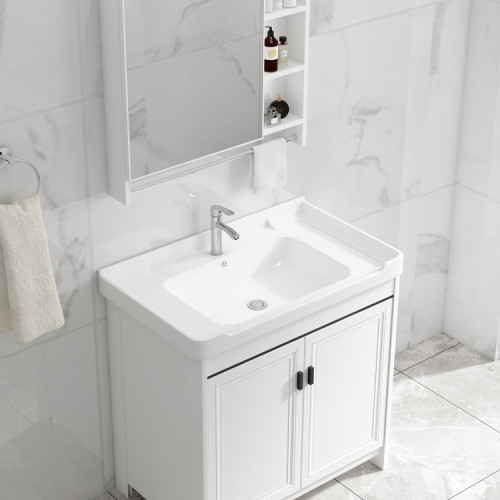 太空鋁落地式浴室櫃洗手盆櫃組合衛生間洗臉盆陽台一體洗漱台面池 太空鋁落地式浴室櫃洗手盆櫃組合衛生間洗臉盆陽台一體洗漱台面池