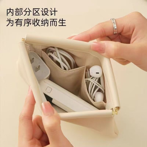 自動閉合可攜式口紅化妝包小迷你有線耳機隨身袋數碼袋數據線收納包 自動閉合可攜式口紅化妝包小迷你有線耳機隨身袋數碼袋數據線收納包