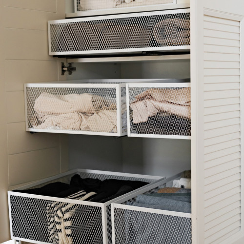 衣櫃拉籃櫃子分層收納盒櫥櫃抽拉收納籃雜物抽拉式diy整理收納筐 衣櫃拉籃櫃子分層收納盒櫥櫃抽拉收納籃雜物抽拉式diy整理收納筐