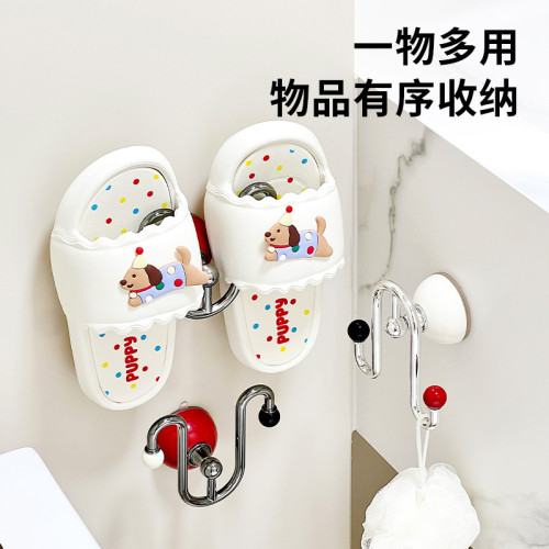 吸盤拖鞋架浴室衛生間牆上免打孔瀝水置物掛架壁掛式鞋子收納神器 吸盤拖鞋架浴室衛生間牆上免打孔瀝水置物掛架壁掛式鞋子收納神器