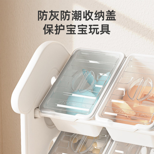 inhe兒童玩具收納架收納櫃大容量置物防塵家用寶寶儲物整理架