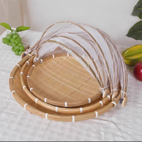 曬東西的乾貨網竹編曬盤曬菜網家用晾曬乾貨曬魚乾防蒼蠅網曬肉 曬東西的乾貨網竹編曬盤曬菜網家用晾曬乾貨曬魚乾防蒼蠅網曬肉