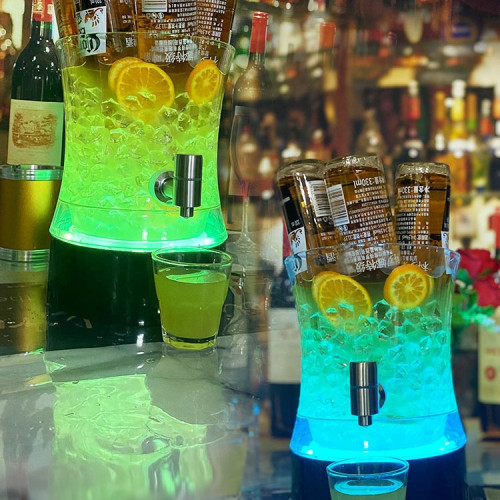酒吧啤酒桶帶龍頭可樂桶雞尾酒網紅紥啤容器發光酒砲3L飲料桶 酒吧啤酒桶帶龍頭可樂桶雞尾酒網紅紥啤容器發光酒砲3L飲料桶