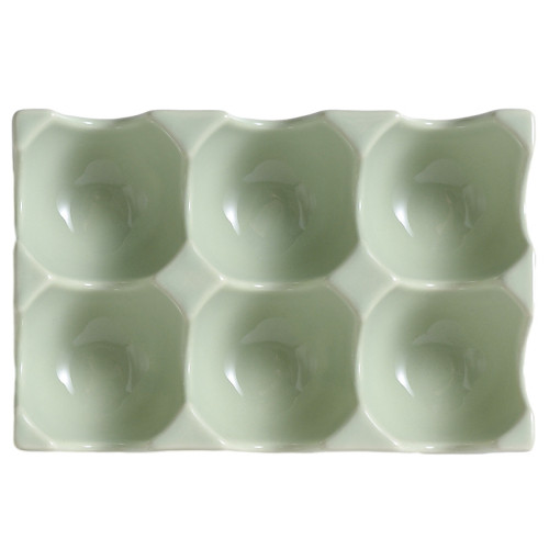 高顔值家用雞蛋托6格放雞蛋收納架可愛陶瓷廚房整理拍照道具韓式 高顔值家用雞蛋托6格放雞蛋收納架可愛陶瓷廚房整理拍照道具韓式