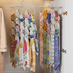 絲巾收納架圍巾領帶絲襪多功能家用液態矽膠無痕防滑衣架