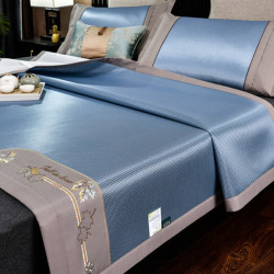 夏季藤蓆草蓆可折曡冰絲蓆雙人家用裸睡蓆子宿舍單人夏天涼蓆