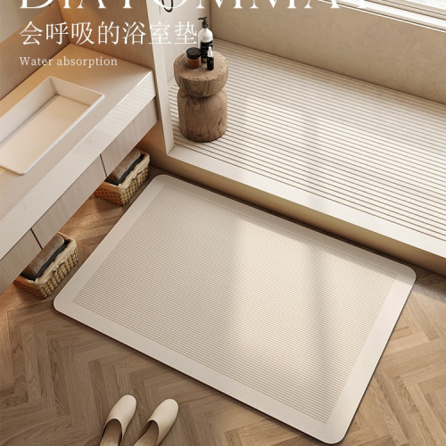 浴室矽藻泥地墊強吸水可愛卡通衛生間門口防摔防滑腳墊子絹花 浴室矽藻泥地墊強吸水可愛卡通衛生間門口防摔防滑腳墊子絹花