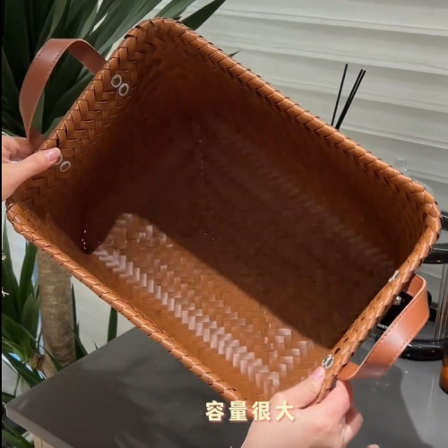 美式收納筐手工防水復古髒衣服籃臥室衣櫃仿藤編織零食玩具收納盒 美式收納筐手工防水復古髒衣服籃臥室衣櫃仿藤編織零食玩具收納盒