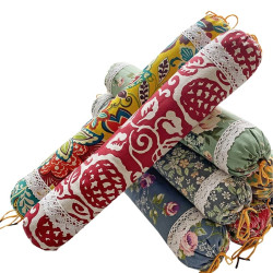 老粗布頸椎單人睡覺護頸小枕頭圓柱蕎麥殼頸枕硬枕助睡眠無