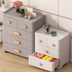 收納櫃抽屜式塑膠家用客廳零食儲物櫃收納箱子多層衣物床頭置物櫃