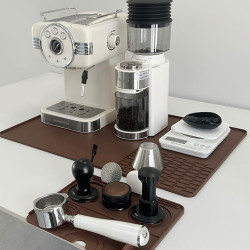 意式咖啡機墊壓粉墊加厚矽膠廚房吧台瀝水咖啡機墊隔熱防滑收納墊