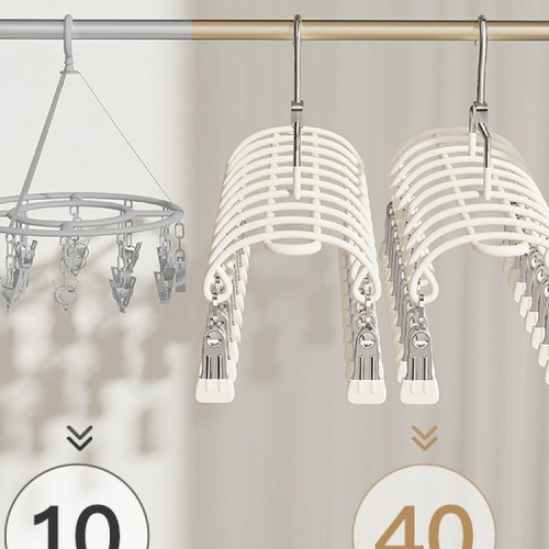 不鏽鋼襪子晾曬架多夾子學生宿舍晾衣架家用陽台防風曬內衣褲 不鏽鋼襪子晾曬架多夾子學生宿舍晾衣架家用陽台防風曬內衣褲