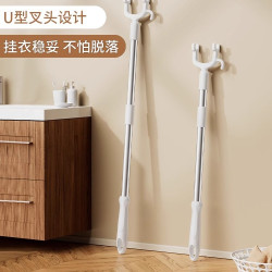 日式撐衣桿家用伸縮晾衣桿曬衣服的衣架桿子涼取挑衣叉掛晾曬衣桿