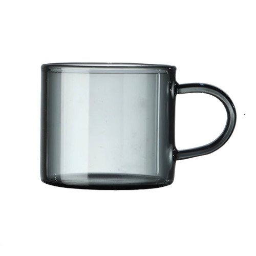 加厚耐熱菸灰色玻璃品茗杯小茶杯六衹裝客人功夫茶具家用帶耳把杯 加厚耐熱菸灰色玻璃品茗杯小茶杯六衹裝客人功夫茶具家用帶耳把杯