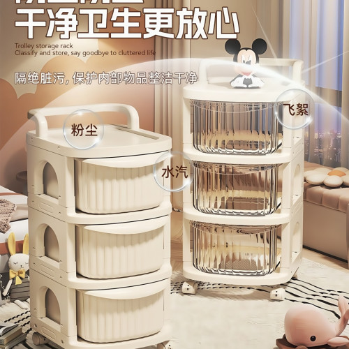 小推車置物架多層落地抽屜式嬰兒用品玩具零食收納架子客廳收納櫃 小推車置物架多層落地抽屜式嬰兒用品玩具零食收納架子客廳收納櫃