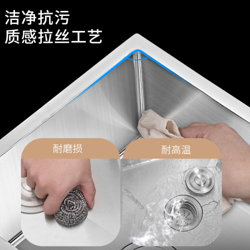 加厚304不鏽鋼水槽大單槽手工廚房洗菜盆家用洗碗洗手水池台下盆 加厚304不鏽鋼水槽大單槽手工廚房洗菜盆家用洗碗洗手水池台下盆