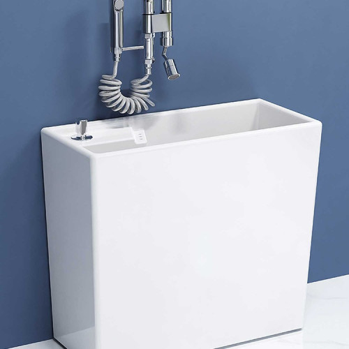 家用陶瓷迷你拖把池超窄陽台衛生間墩布池小號小水槽 家用陶瓷迷你拖把池超窄陽台衛生間墩布池小號小水槽