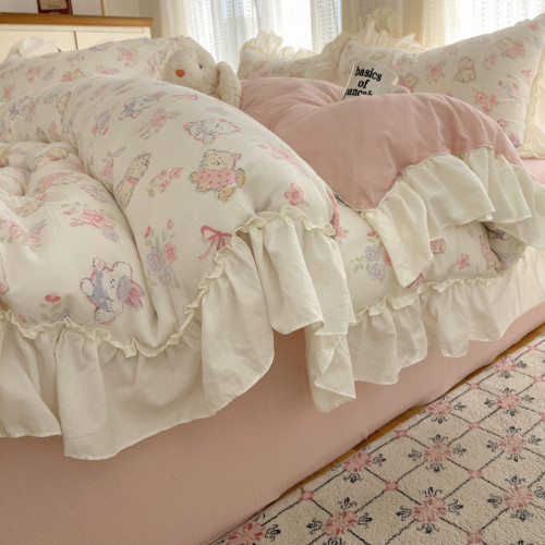 a類母嬰級純棉雙層紗四件套被套2025新款被罩宿舍床上三件套4 a類母嬰級純棉雙層紗四件套被套2025新款被罩宿舍床上三件套4