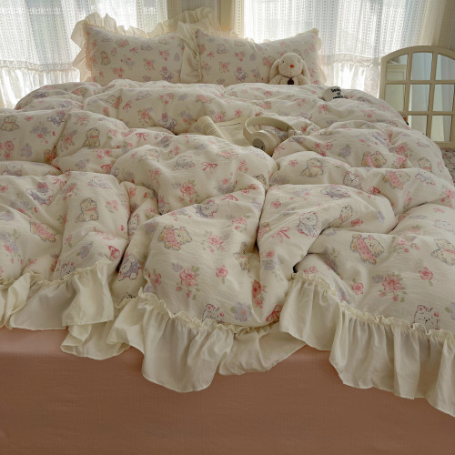 a類母嬰級純棉雙層紗四件套被套2025新款被罩宿舍床上三件套4 a類母嬰級純棉雙層紗四件套被套2025新款被罩宿舍床上三件套4