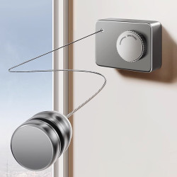 晾衣繩室內免打孔隱形伸縮晾衣衛生間陽台繩子收縮晾衣架鋼絲