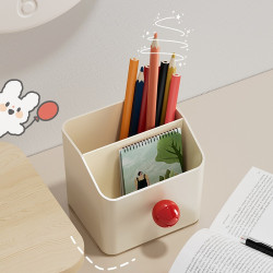 辦公室筆筒可愛學生文具整理彩色孟菲斯創意女孩子桌面收納盒