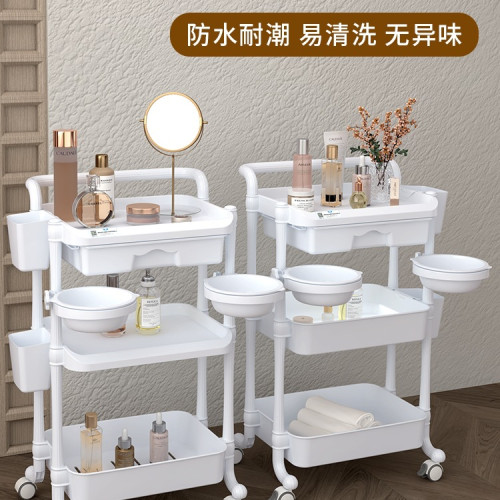 美容小推車美容院美甲美睫美髮紋綉理髮店移動置物架子工具車 美容小推車美容院美甲美睫美髮紋綉理髮店移動置物架子工具車