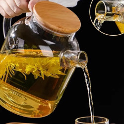 玻璃泡茶壺耐高溫大容量煮茶壺茶具套裝家用花茶壺冷水壺涼水壺無