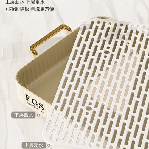 茶盤家用瀝水茶杯托盤長方形水果盤客廳托盤輕奢家用小型水杯托盤 茶盤家用瀝水茶杯托盤長方形水果盤客廳托盤輕奢家用小型水杯托盤