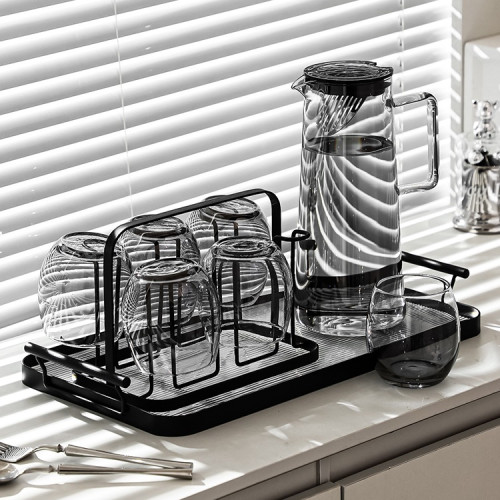 ins輕奢玻璃杯家用感喝水杯客廳待客杯子套裝泡茶水具茶壺無 ins輕奢玻璃杯家用感喝水杯客廳待客杯子套裝泡茶水具茶壺無