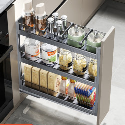 調味拉籃廚房櫥櫃抽屜式抽拉式收納品窄縫內置物架調料拉籃
