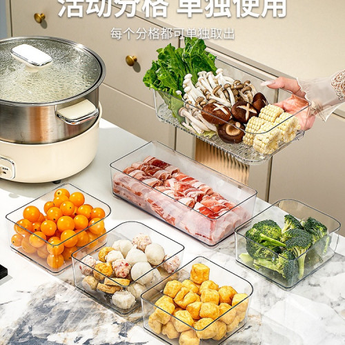 火鍋配菜盤備菜盤家用廚房分格收納多功能菜盤子瀝水托盤