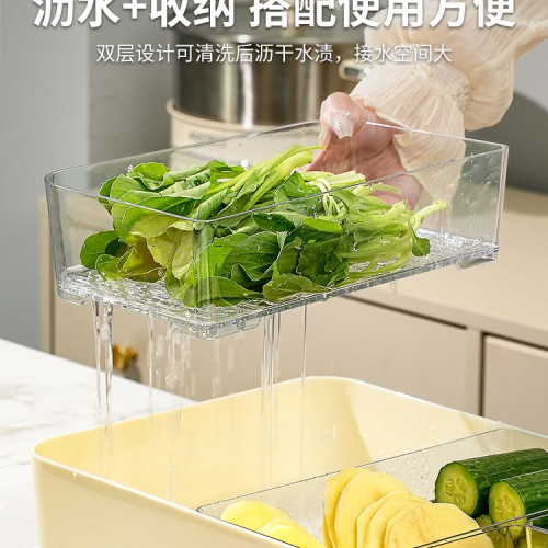 火鍋配菜盤備菜盤家用廚房分格收納多功能菜盤子瀝水托盤