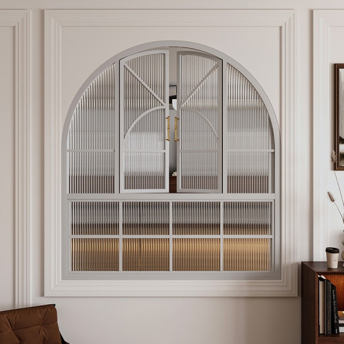 法式鐵藝拱形窗復古圓弧隔斷室內窗戶鋁合金仿古弧形裝飾玻璃窗戶 法式鐵藝拱形窗復古圓弧隔斷室內窗戶鋁合金仿古弧形裝飾玻璃窗戶