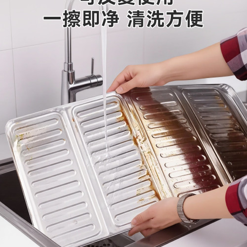 廚房擋油板瓦斯爐防油濺遮擋板鋁箔耐高溫隔熱板瓦斯爐台爐灶炒菜 廚房擋油板瓦斯爐防油濺遮擋板鋁箔耐高溫隔熱板瓦斯爐台爐灶炒菜