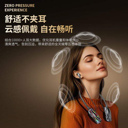 【大訂】無線掛脖式藍牙耳機超長待機可插內存卡k歌耳返高清通話