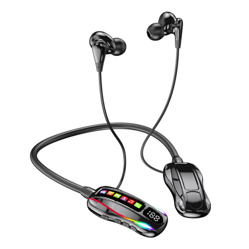 【大訂】無線掛脖式藍牙耳機超長待機可插內存卡k歌耳返高清通話