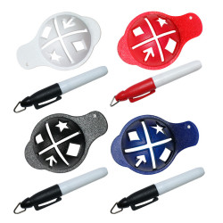高爾夫劃線器 高爾夫圓型畫球器帽型畫線框golf用品畫線帽 畫線筆