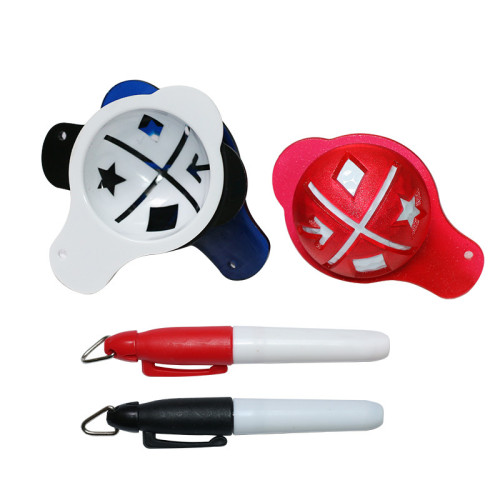高爾夫劃線器 高爾夫圓型畫球器帽型畫線框golf用品畫線帽 畫線筆