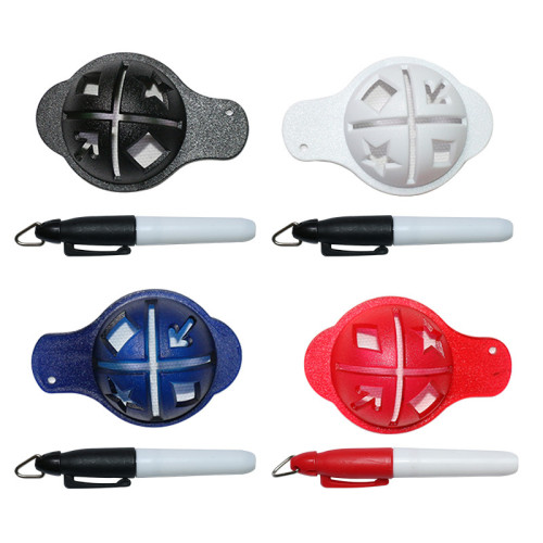 高爾夫劃線器 高爾夫圓型畫球器帽型畫線框golf用品畫線帽 畫線筆