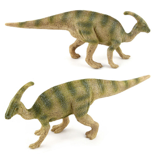 侏羅紀模型兒童仿真靜態塑膠實心恐龍副櫛龍綠 侏羅紀模型兒童仿真靜態塑膠實心恐龍副櫛龍綠