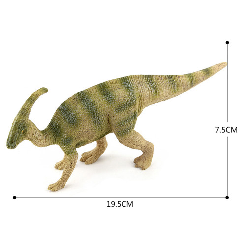 侏羅紀模型兒童仿真靜態塑膠實心恐龍副櫛龍綠 侏羅紀模型兒童仿真靜態塑膠實心恐龍副櫛龍綠