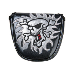 高爾夫推桿套亮面骷髏頭半圓球桿套Mallet putter cover桿頭套