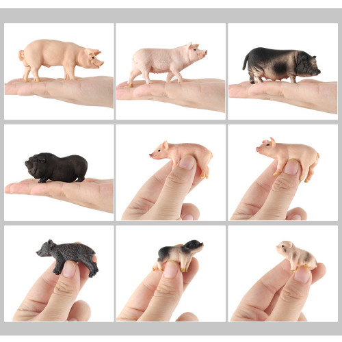 9款仿真迷你豬 黑豬 家禽動物模型玩具微景觀擺件 9款仿真迷你豬 黑豬 家禽動物模型玩具微景觀擺件