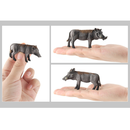 9.5CM實心野豬野生動物園模型仿真 野豬動物模型 9.5CM實心野豬野生動物園模型仿真 野豬動物模型